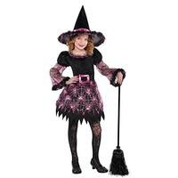 L Girls Darling Witch Costume for Halloween Fancy Dress Outfit