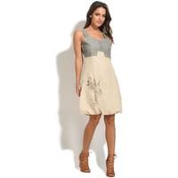 L33 Dress JACKI women\'s Dress in BEIGE