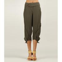 l33 short pants laure womens cropped trousers in green