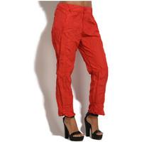 L33 Trousers ALIZEE women\'s Trousers in red