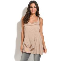 l33 top gwenaelle womens vest top in beige