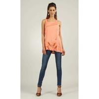 l33 top gwenaelle womens blouse in orange