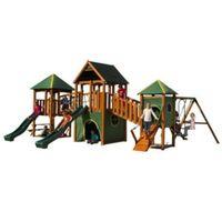 L855 x W550 Wildebeest Cedar Red Stain Wooden Play Centre