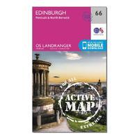 Landranger Active 66 Edinburgh, Penicuik & North Berwick Map With Digital Version