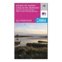 Landranger 18 Sound of Harris, North Uist, Taransay & St Kilda Map With Digital Version