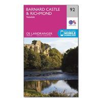 landranger 92 barnard castle and surrounding area map with digital ver ...