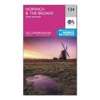 landranger 134 norwich the broads great yarmouth map with digital vers ...