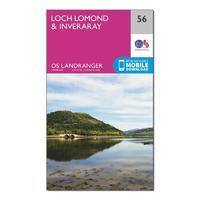 Landranger 56 Loch Lomond & Inveraray Map With Digital Version