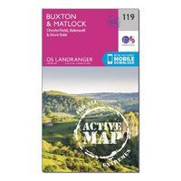 Landranger Active 119 Buxton & Matlock, Chesterfield, Bakewell & Dove Dale Map With Digital Version