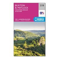 Landranger 119 Buxton, Matlock, Bakewell & Dove Dale Map With Digital Version