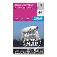 Landranger Active 118 Stoke-on-Trent & Macclesfield Map With Digital Version