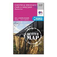 Landranger Active 117 Chester & Wrexham, Ellesmere Port Map With Digital Version