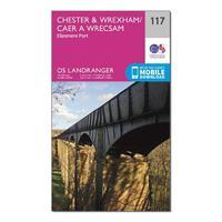 landranger 117 chester wrexham ellesmere port map with digital version