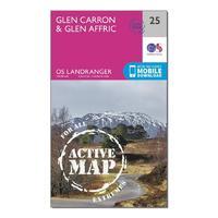 Landranger Active 25 Glen Carron & Glen Affric Map With Digital Version