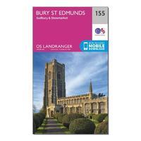 Landranger 155 Bury St Edmunds, Sudbury & Stowmarket Map With Digital Version