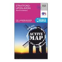 Landranger Active 151 Stratford-upon-Avon, Warwick & Banbury Map With Digital Version