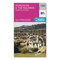 Landranger Active 150 Worcester & The Malverns, Evesham & Tewkesbury Map With Digital Version