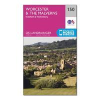 Landranger 150 Worcester & The Malverns, Evesham & Tewkesbury Map With Digital Version