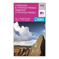 Landranger 145 Cardigan & Mynydd Preseli Map With Digital Version