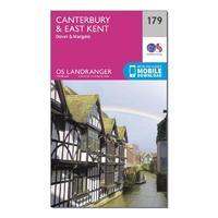 landranger 179 canterbury east kent dover margate map with digital ver ...