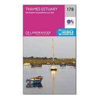 Landranger 178 Thames Estuary, Rochester & Southend-on-Sea Map With Digital Version