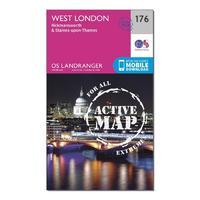 Landranger Active 176 West London, Rickmansworth & Staines Map With Digital Version