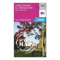 Landranger Active 163 Cheltenham & Cirencester, Stow-on-the-Wold Map With Digital Version