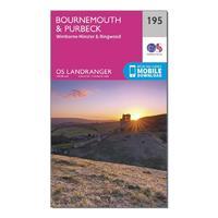 Landranger 195 Bournemouth & Purbeck, Wimborne Minster & Ringwood Map With Digital Version