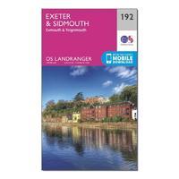 Landranger 192 Exeter & Sidmouth, Exmouth & Teignmouth Map With Digital Version