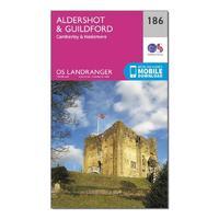 Landranger 186 Aldershot & Guildford, Camberley & Haslemere Map With Digital Version