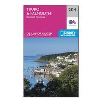 Landranger 204 Truro & Falmouth, Roseland Peninsula Map With Digital Version