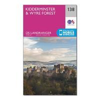 Landranger 138 Kidderminster & Wyre Forest Map With Digital Version