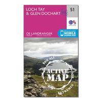 Landranger Active 51 Loch Tay & Glen Dochart Map With Digital Version