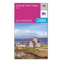 landranger 48 iona west mull ulva map with digital version