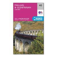 Landranger 40 Mallaig & Glenfinnan, Loch Shiel Map With Digital Version