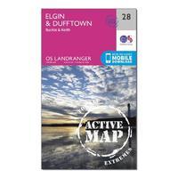 Landranger Active 28 Elgin, Dufftown, Buckie & Keith Map With Digital Version