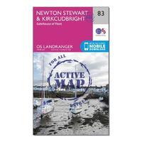 Landranger Active 83 Newton Stewart & Kirkcudbright, Gatehouse of Fleet Map With Digital Version