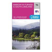 landranger 96 barrow in furness south lakeland map with digital versio ...