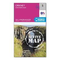 Landranger Active 5 Orkney Northern Isles Map With Digital Version