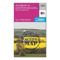 Landranger Active 165 Aylesbury, Leighton Buzzard, Thame & Berkhamstead Map With Digital Version