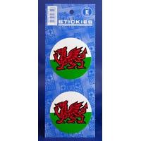 Large Pair Of Welsh Dragon Stickers