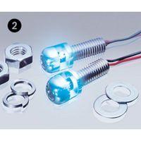 LASER LiteScrews, LED 5 mm, side lighting, orbit blue 2 pieces, wrench size 12 m
