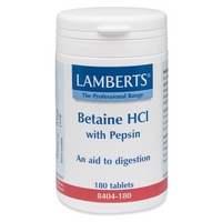 Lamberts Betaine HCl 324mg/Pepsin 5mg (180)