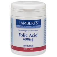 Lamberts Folic Acid 400mcg (100)