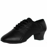 latin mens dance shoes heels breathable leather low heel black