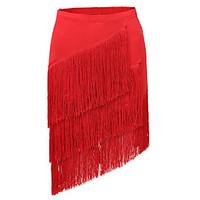 Latin Dance Tutus Skirts Women\'s Performance Spandex Draped Tassel(s) 1 Piece Skirt