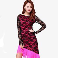 latin dance outfits womens performance nylon spandex polyester lace ta ...