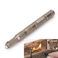 LAIX D3 EDC Outdoor Wilderness Survival Multi-Function Tactical Tools Stone Flint Compass - Brown
