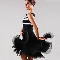 Latin Dance Dresses Women\'s Performance Spandex Draped 1 Piece Dress