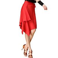 Latin Dance Skirts Women\'s Performance Training Chinlon Spandex Leopard 1 Piece Skirt